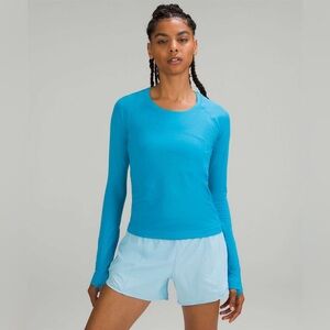 Lululemon NWT Swiftly Tech LS Shirt 2.0 *Race Length Sz 8 Turquoise Tide